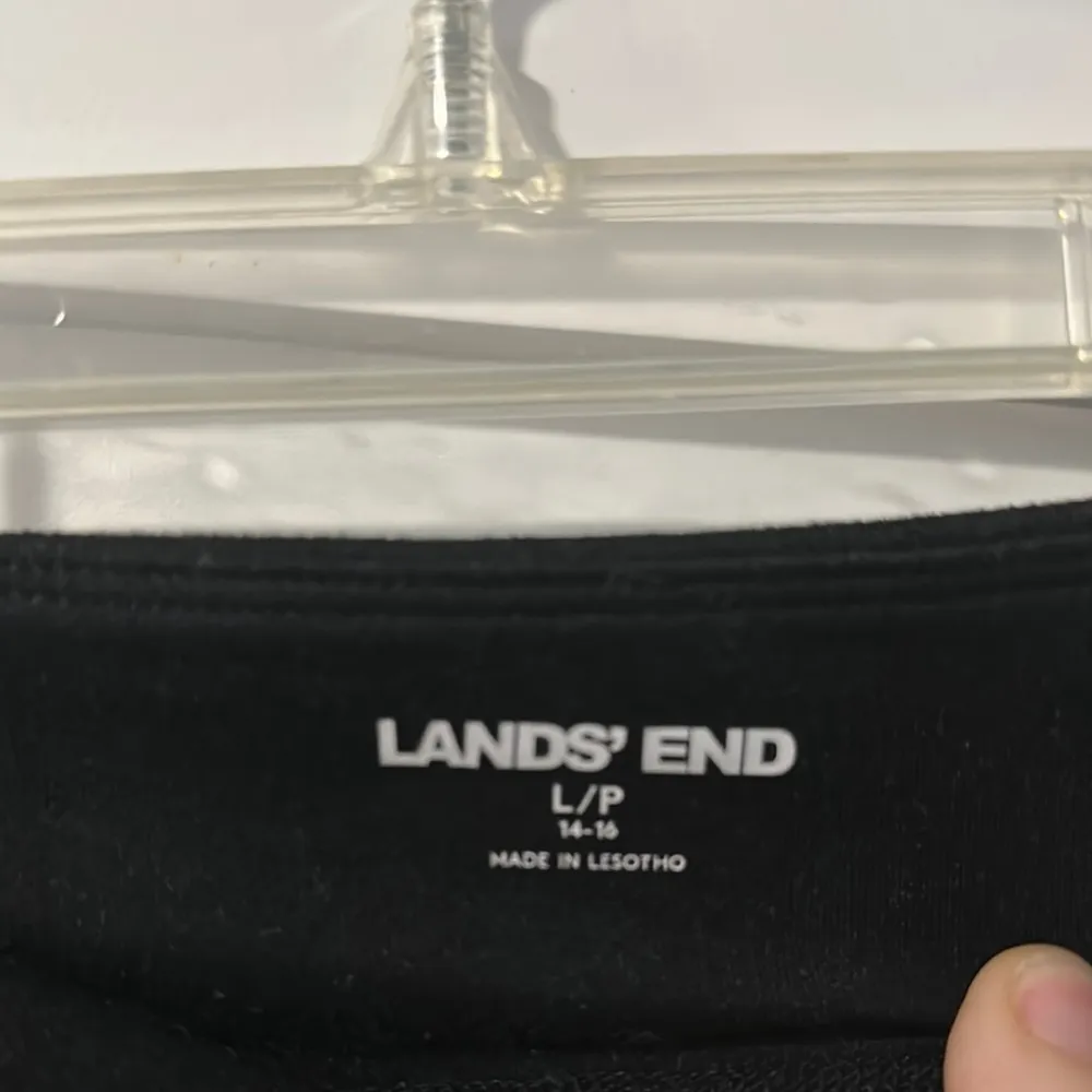 Lands' End wide leg Black sweat pants Size undefined - Image 2