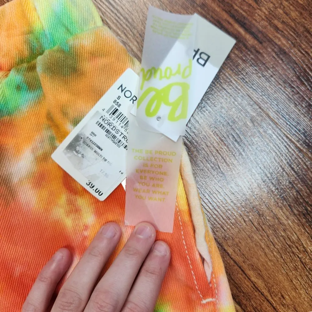 NWT BP. Womens Small Tye-Dye Elastic Waist Shorts Raw Hem Pockets HIgh Waist - Image 99