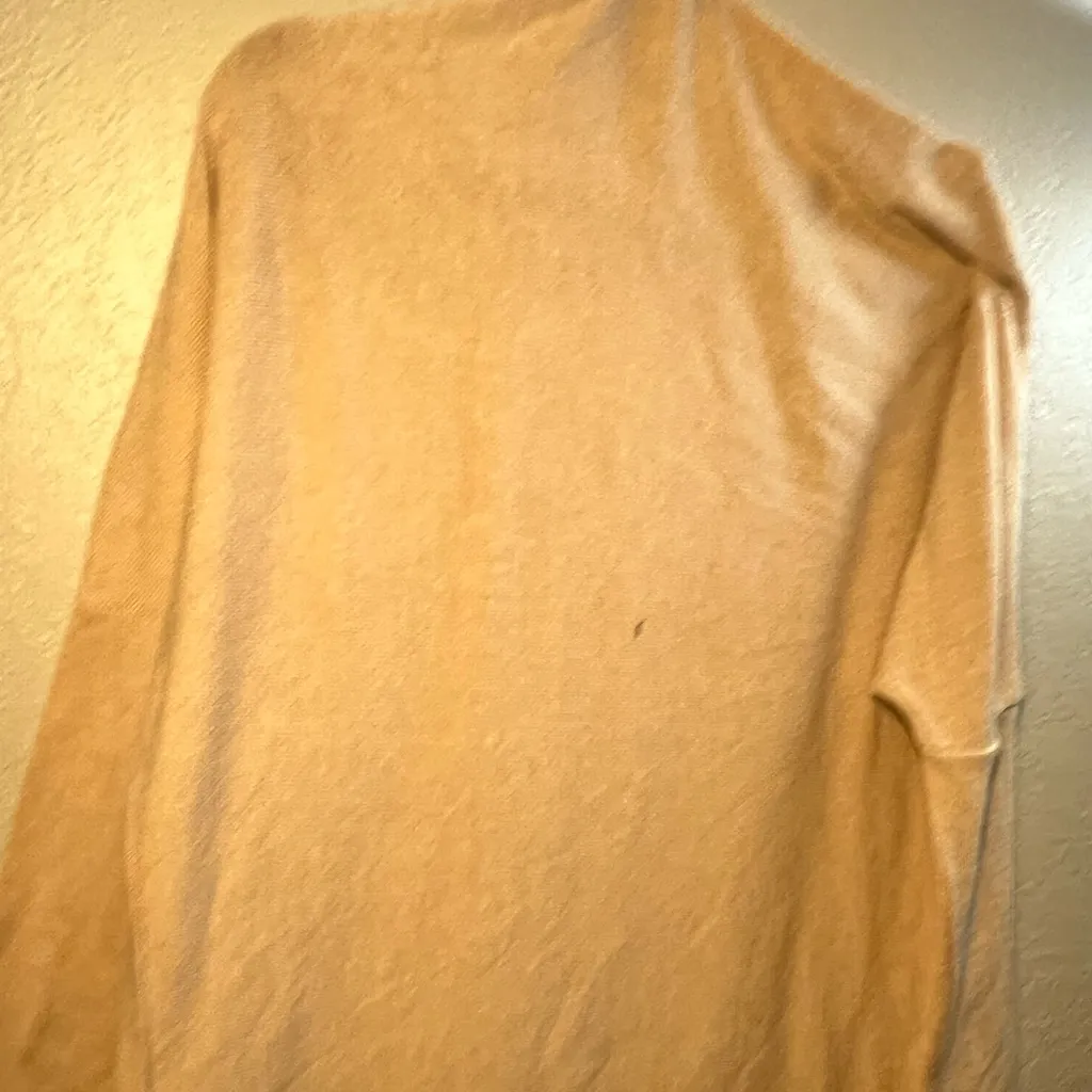 CBR Beige Tan Wide Cowl Neck Sweater Size Medium Scoop Minimalist Casual - Image 9