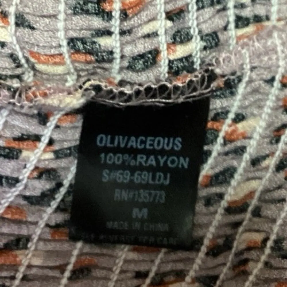 Olivaceous Multicolor Smocked V Neck Sleeveless Ruffle Bodycon Mini Dress Size M - Image 5