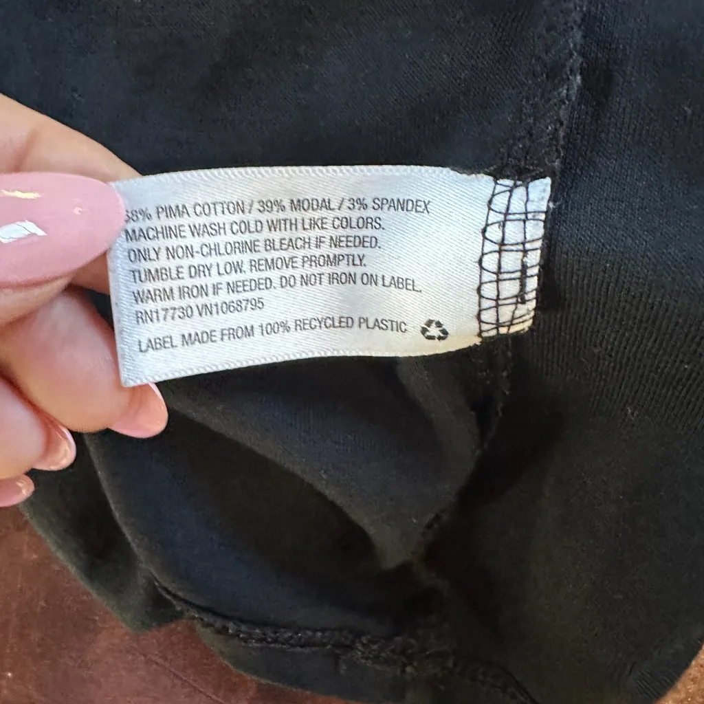 MERONA The Ultimate Tee Shirt T Shirt V Neck Top Size Large Black - Image 7