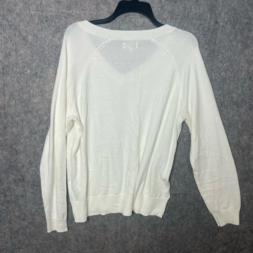 Lucky Brand Woman Size Large V neck long‎ sleeve knit sweater - Image 4