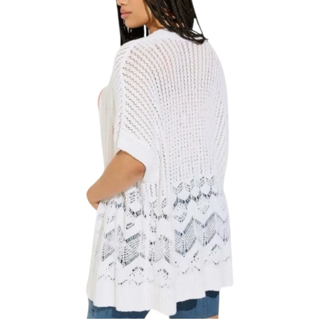 Torrid Open Stitch Cardigan Poncho Sweater - Image 3