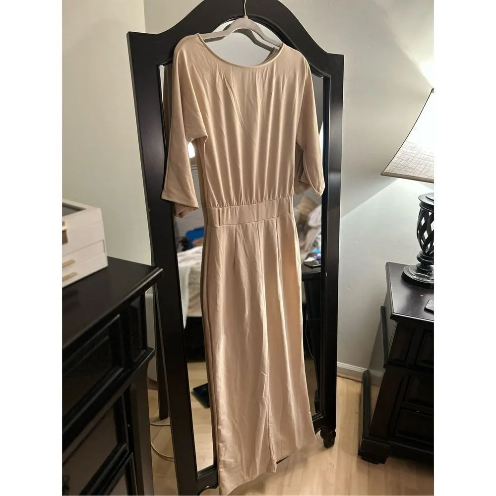 Aedvoouer Jumpsuit Overalls Plus Size Wide Leg Loose Linen Bib Pants 18/20 - Image 5