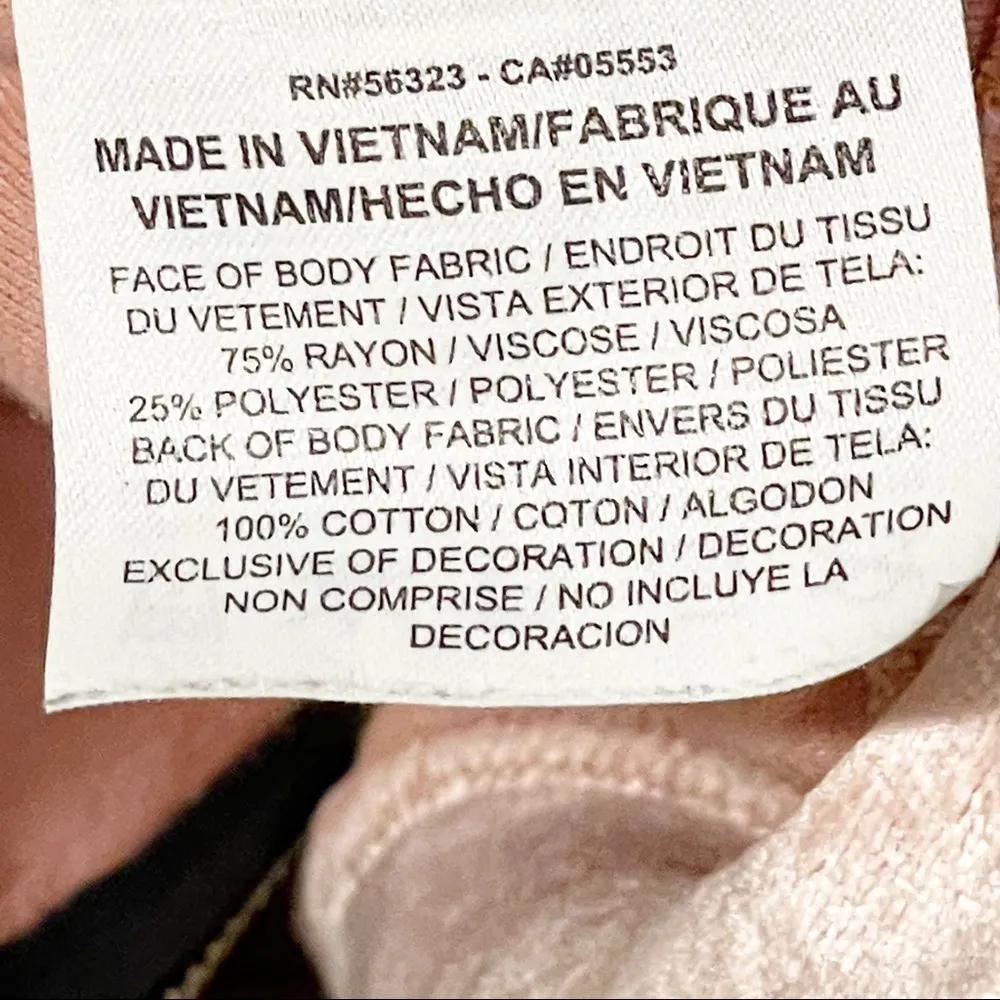 Nike Lab Essential Size Small Pink Velour Cropped Full Zip Hooded Jacket - Image 6