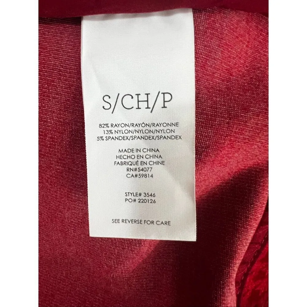 Cabi Celebration Women Jacket Coat Size S Red Houndstooth Ruffle Button Front - Image 9