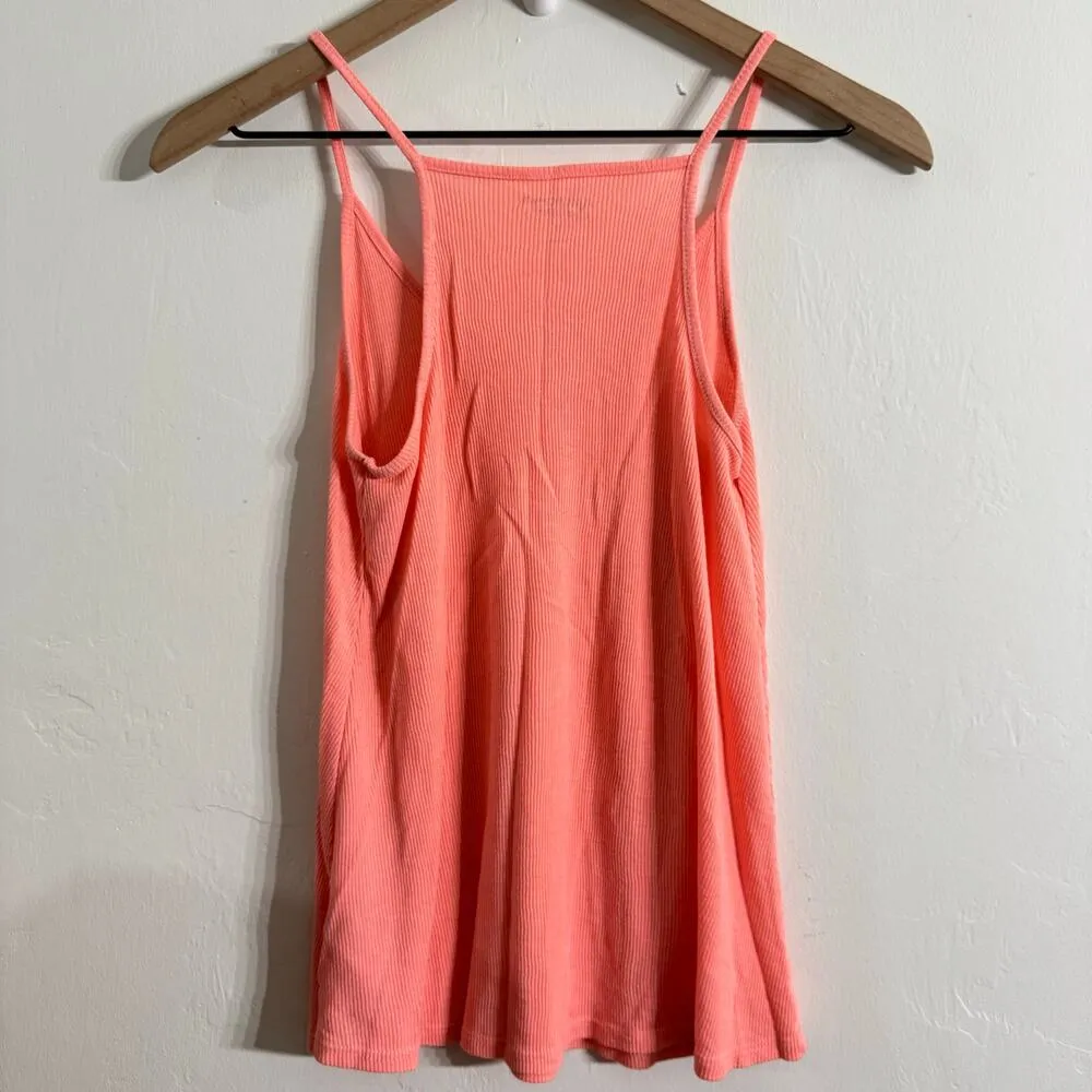 Arizona Peachy Pink Ribbed Tank Top Size Medium - Image 4