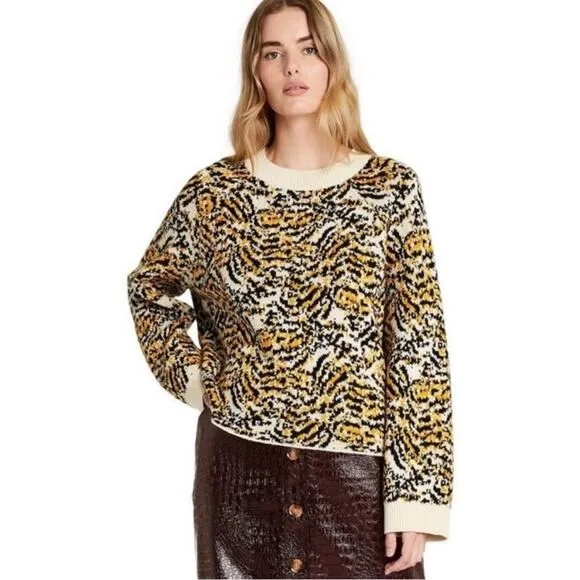 Rachel Comey X Target‎ Abstract Animal Print Crewneck Sweater Size Large - Image 4