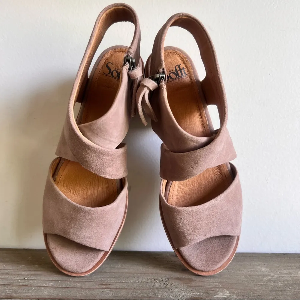 Sofft Camille Women's Stone Suede Heeled Shoe Size 9 #211A - Image 9