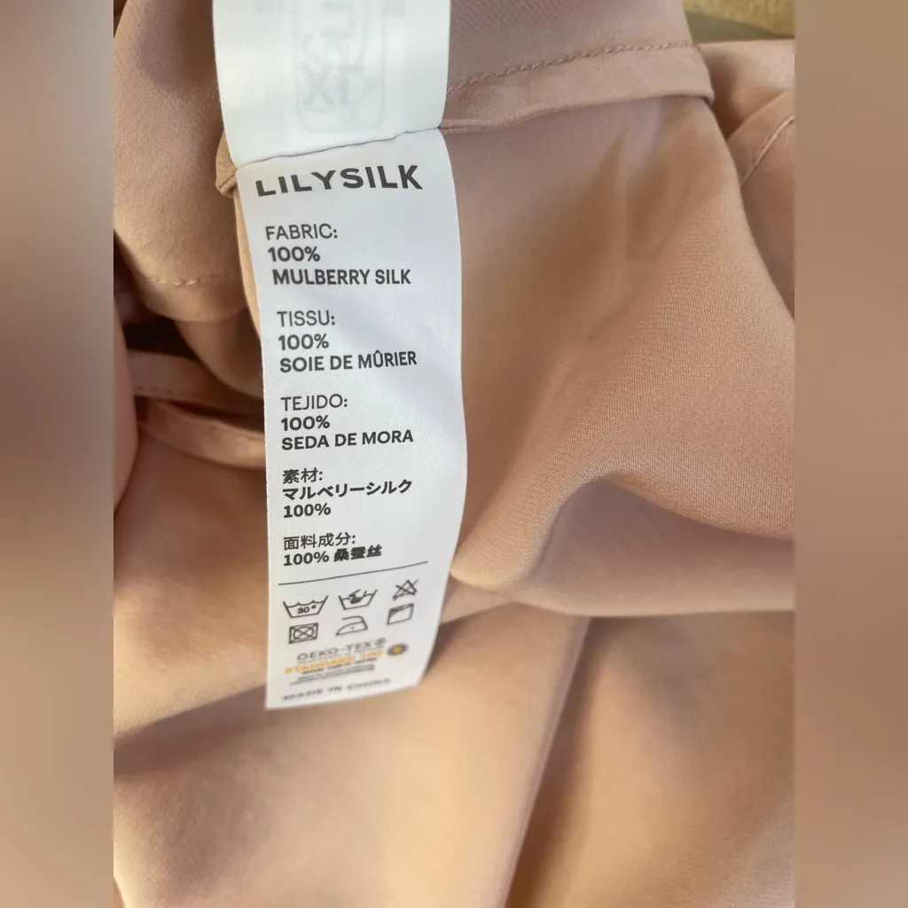 LilySilk Womens Camisole 100 Pure Mulberry Silk Tank Top, Light Pink; size XL Pink - Image 6