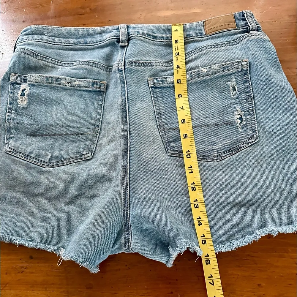 American Eagle outfitters Sz 14 denim curvy
 high waist distressed short Grunge - Image 10