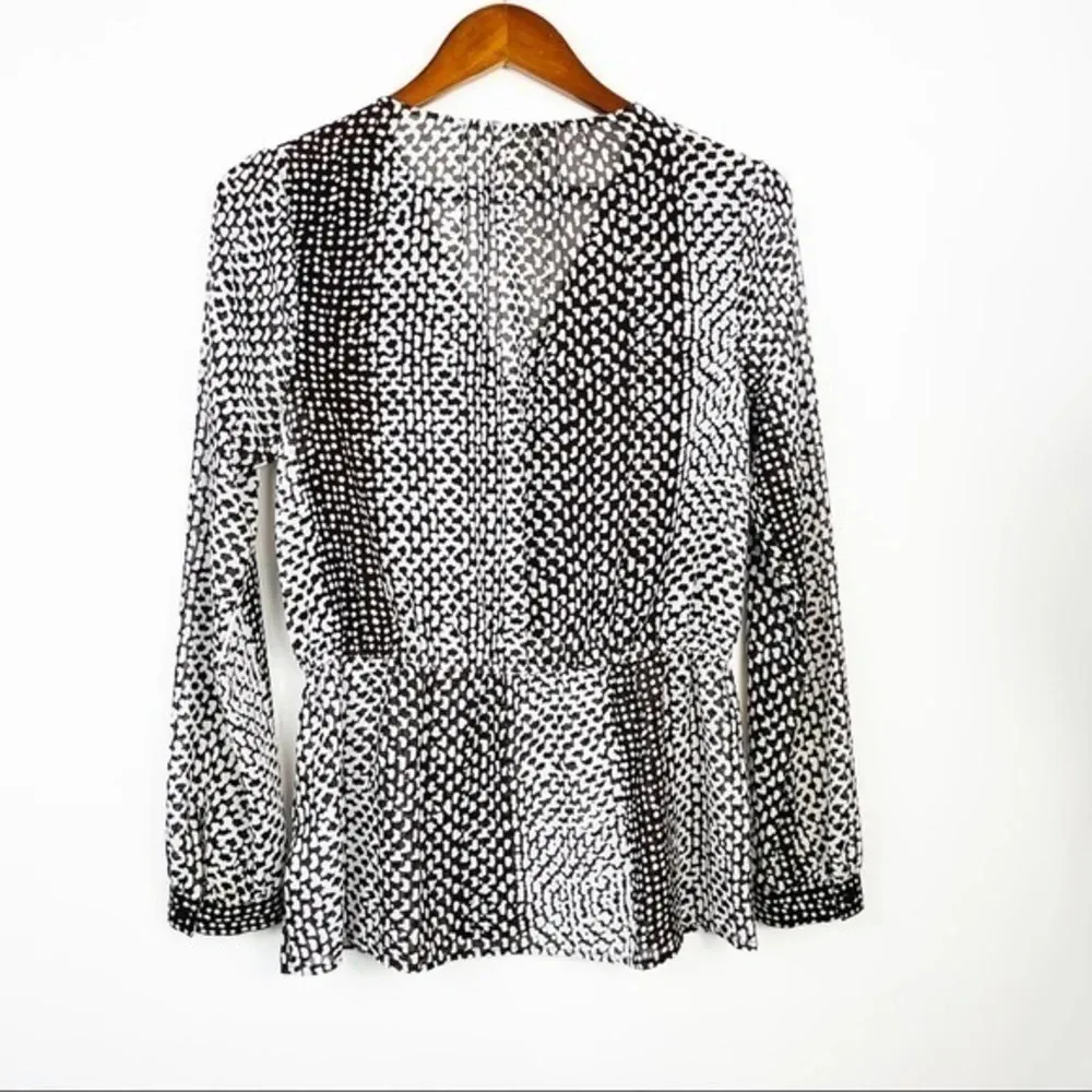 MICHAEL Michael Kors Snake Print Blouse‎ Small Brown - Image 5