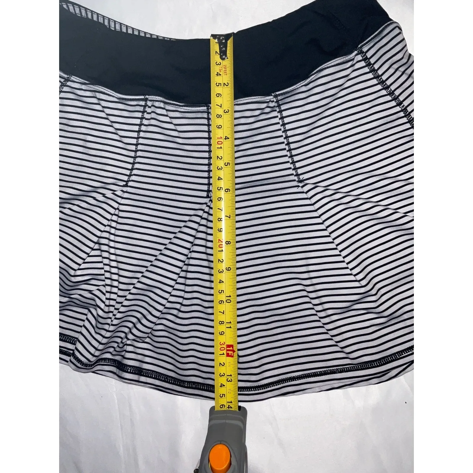 Kyodan Activewear Striped Black/White Skort M Tennis Prep Activewear Athleisure - Image 4