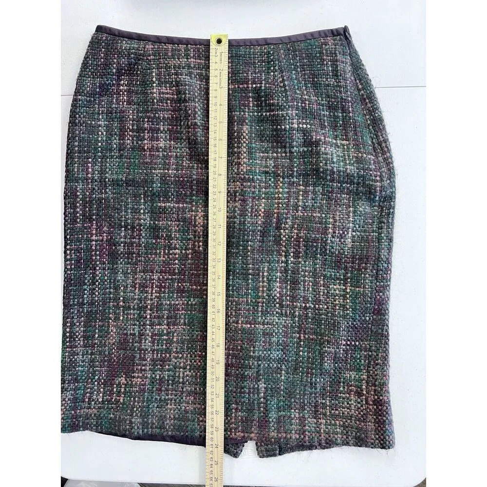 Apostrophe Wool Plaid Skirt Size 8 Wool Blend - Good Condition Vintage - Image 4