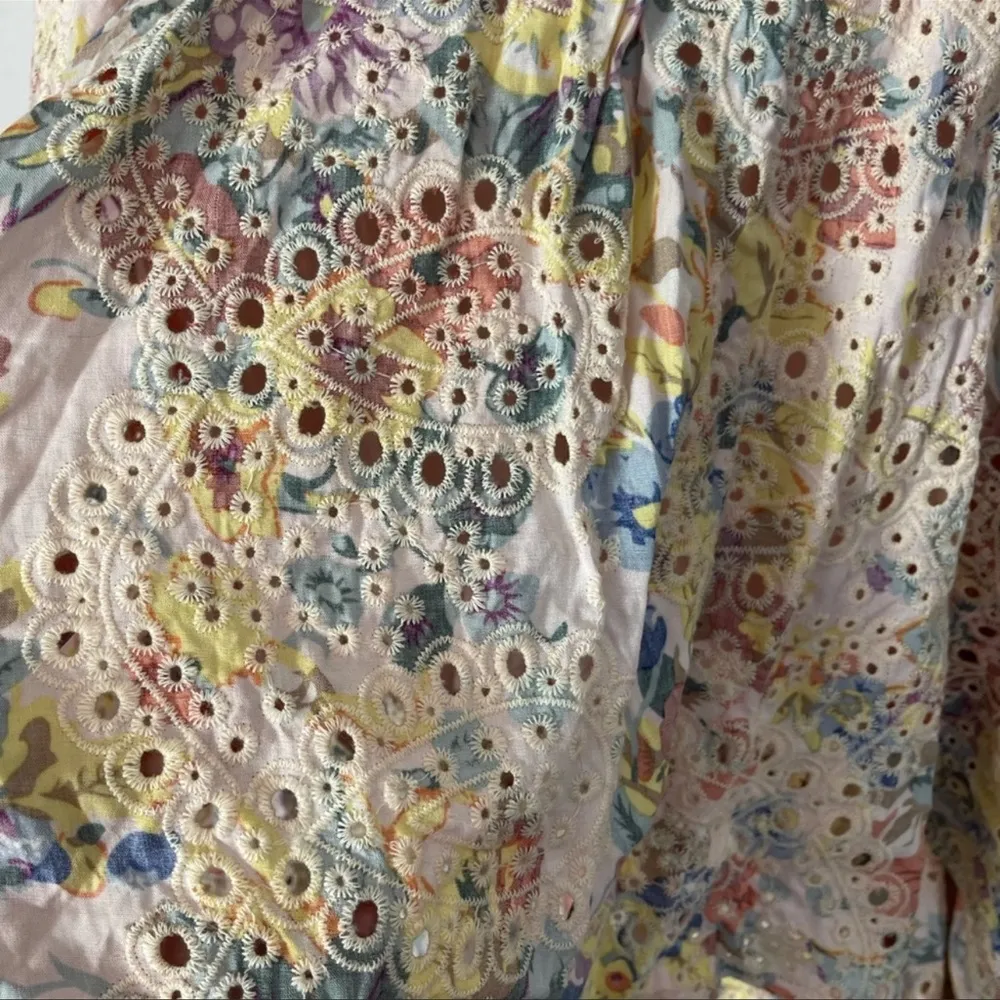 Kendall + Kylie Anglaise Maxi Ruffle Dress In Collage Floral Size 6 - Image 4