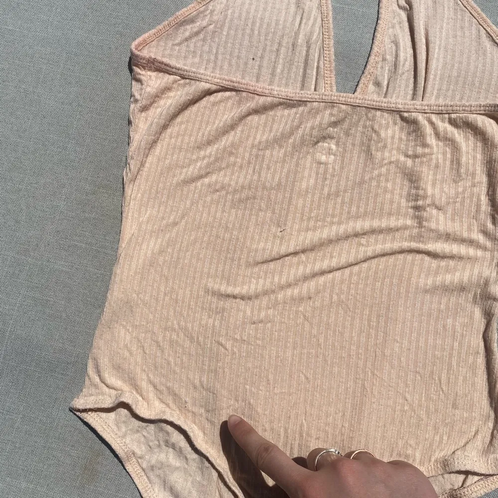 Nude Me to We Essentials Ribbed Halter Bodysuit - Image 4