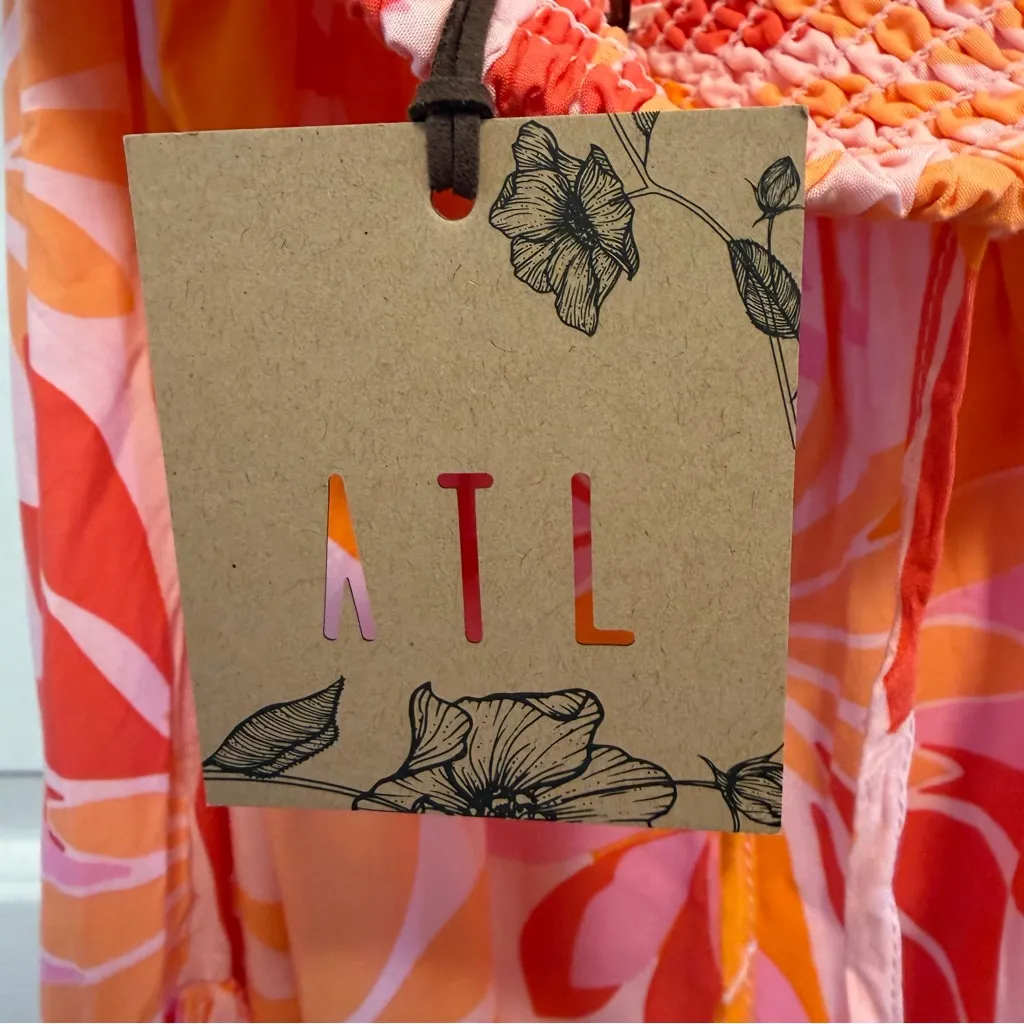 Abel the Label Anthropologie Floral Strapless Midi Tiered Midi Dress Medium - Image 6