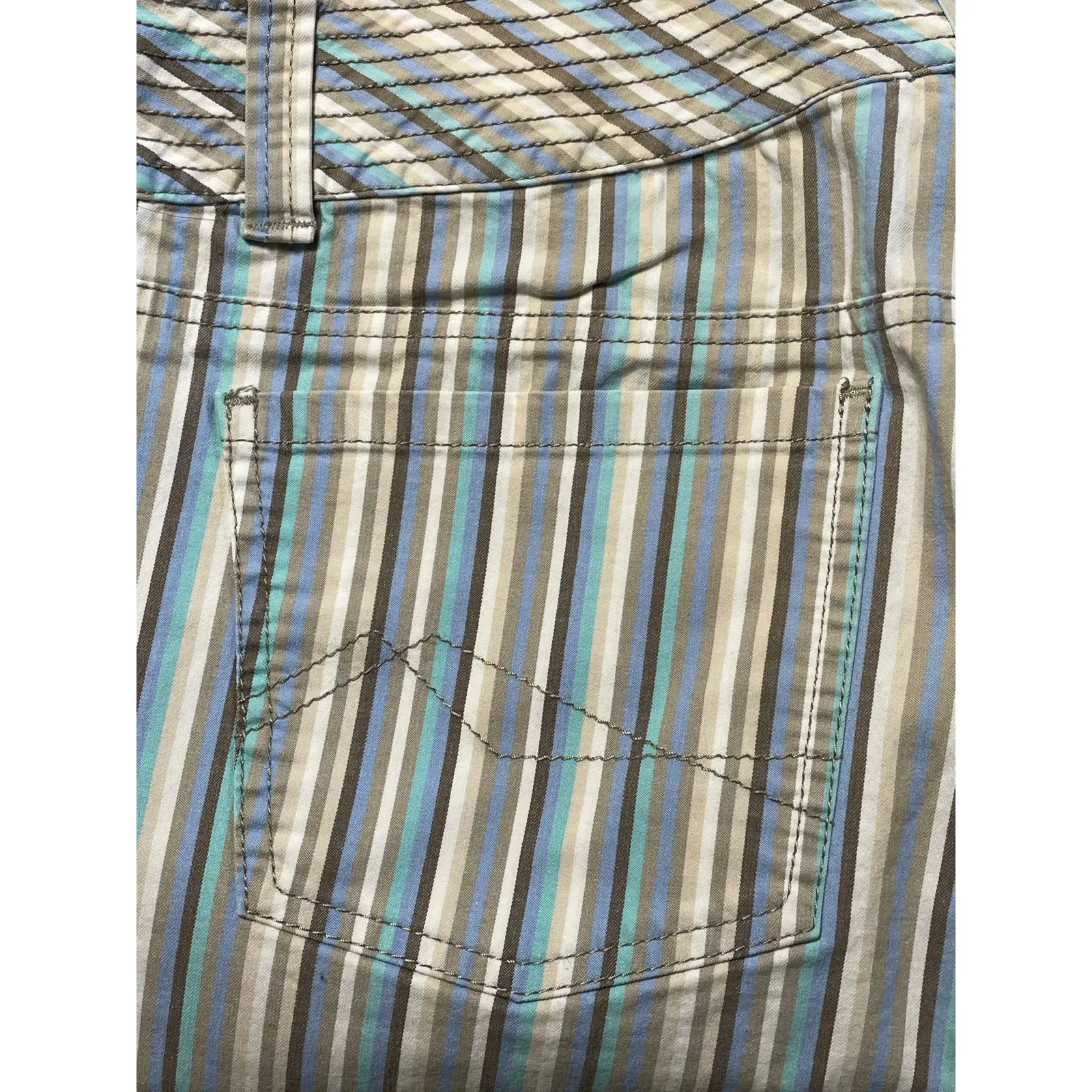 Sigrid Olsen Striped Wide Leg Crop Pant size 6B - Image 7