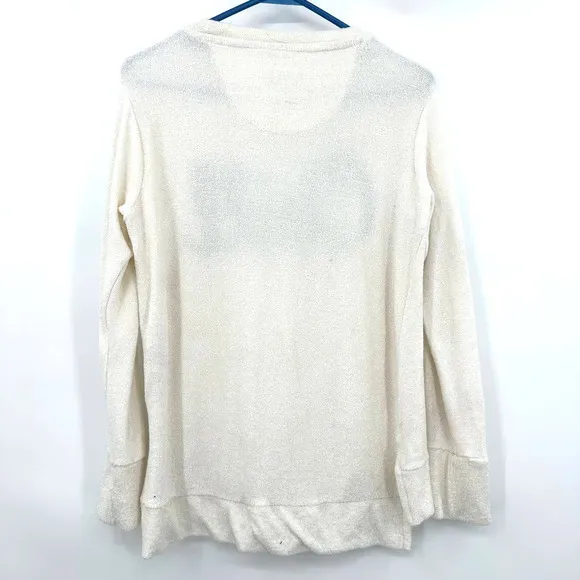 Royce Brand Size Small white cream‎ terry cloth like sweater sweatshirt Chill - Image 2