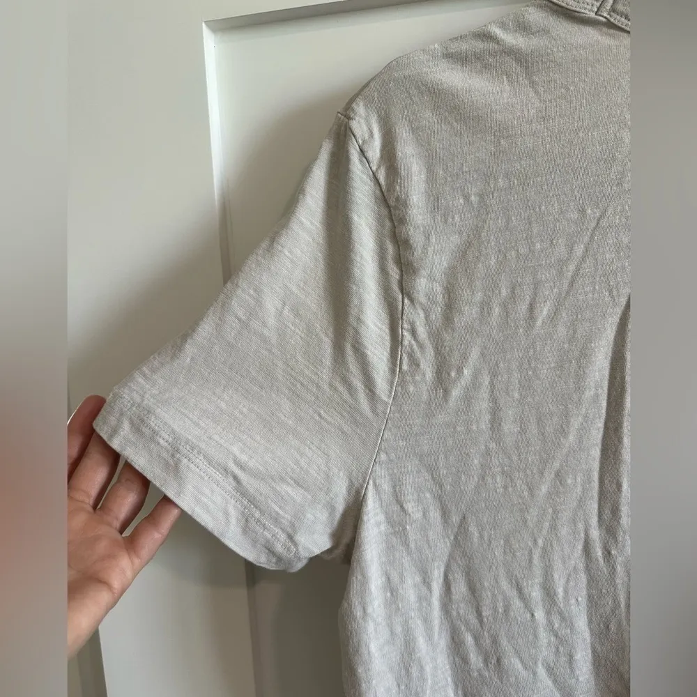 Universal Thread Women's S Vneck Tee Shirt Taupe Marl 100% Cotton Casual Basic - Image 4