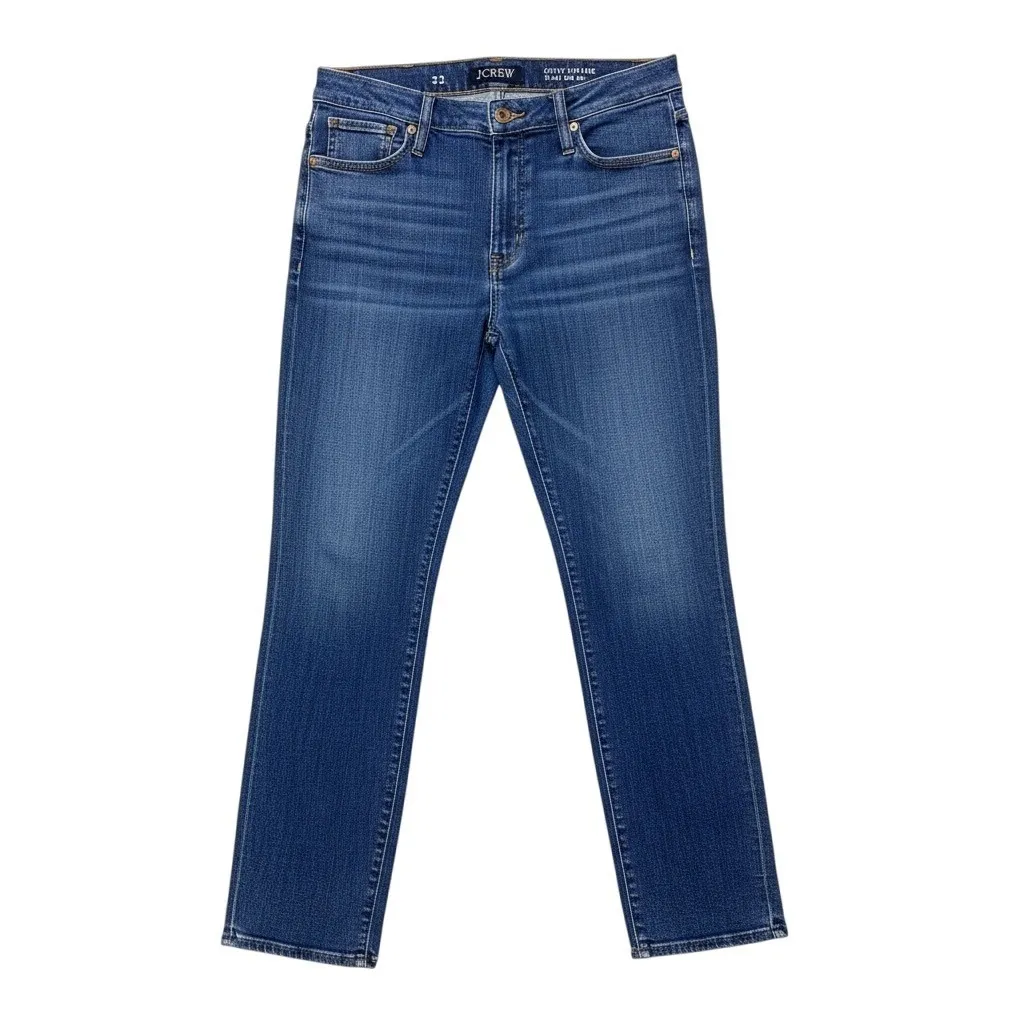 J.Crew Curvy Vintage Slim Straight Jeans 32x28 Fair Daybreak Wash‎ Denim Faded - Image 2