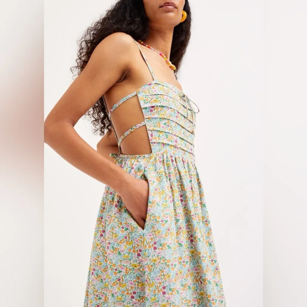 For Love & Lemons X Free People Raleigh Floral Midi Dress Medium - Image 12