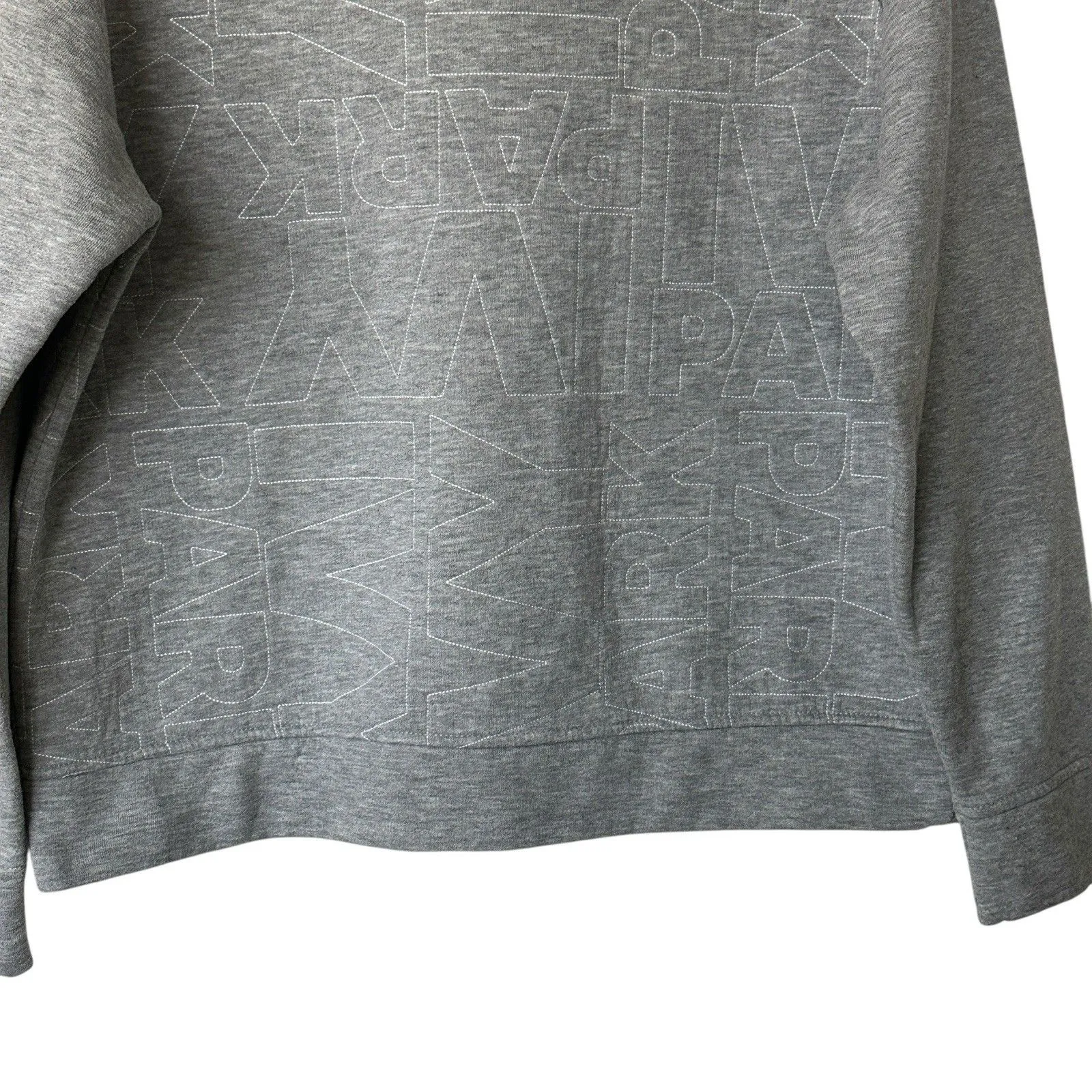 Ivy Park Sweater Womens L Gray Sweatshirt Embroidered Spell Out Athleisure - Image 9