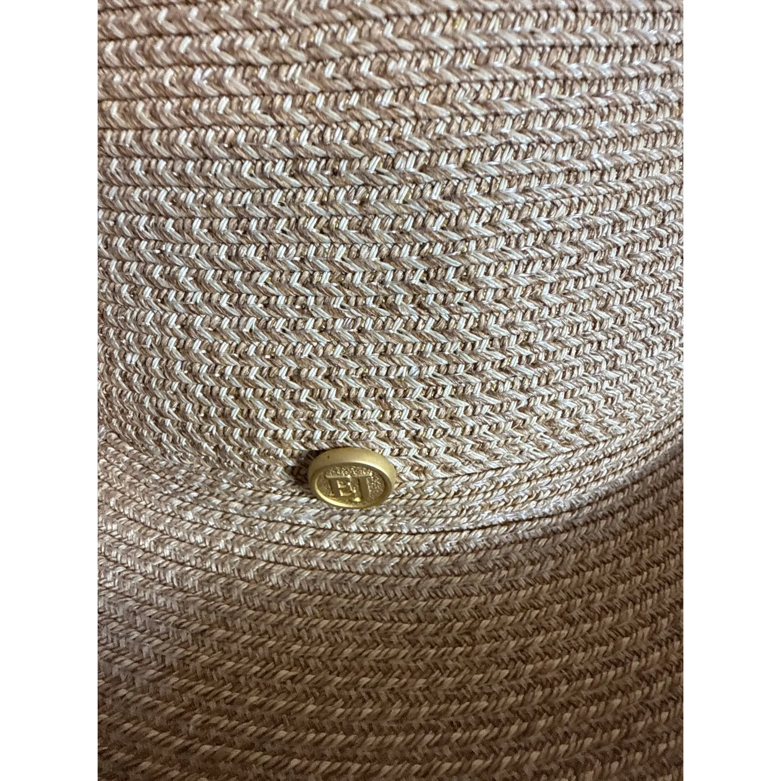 Eric Javits Squishee Tan Woven Rolled Brim Sun Hat Packable - Image 4