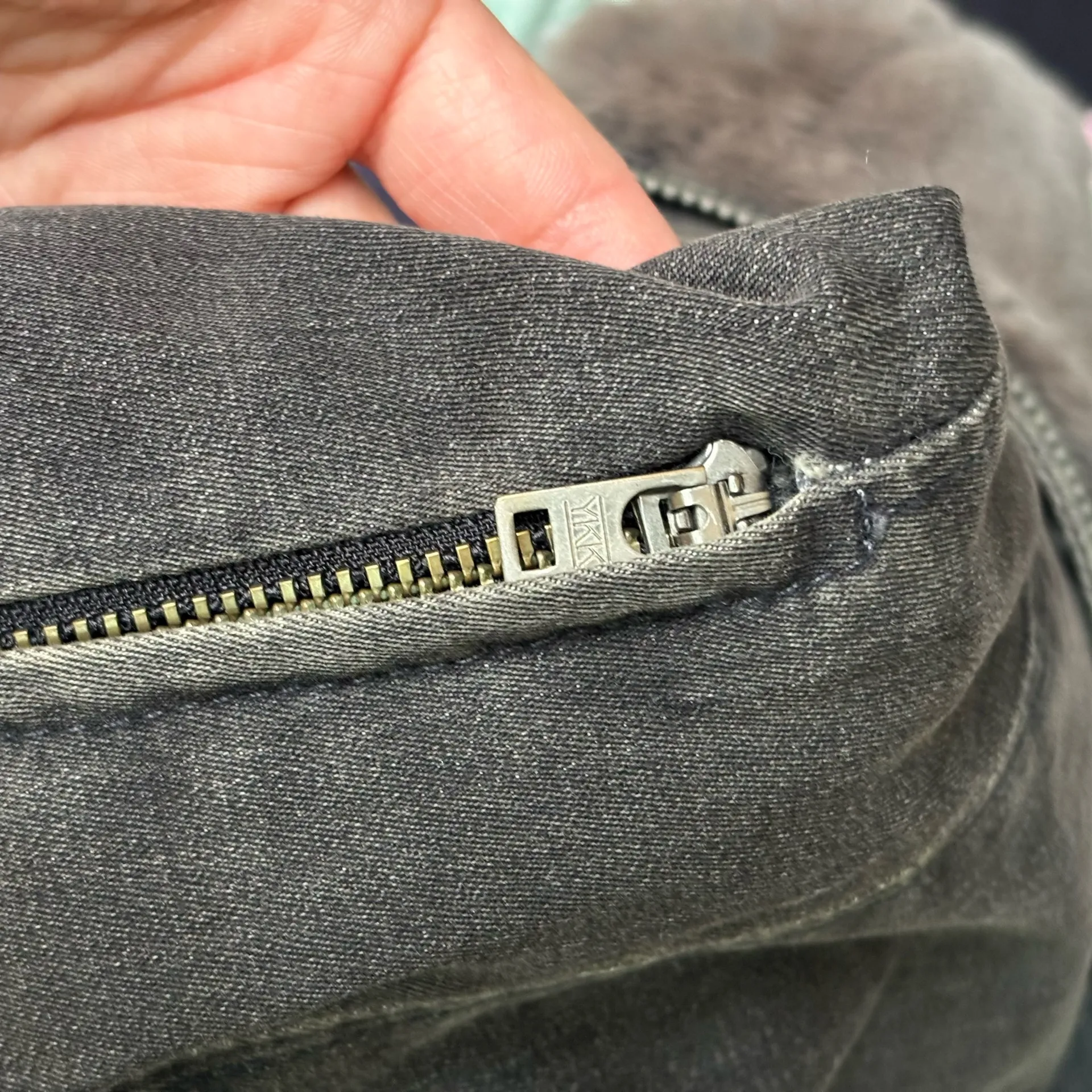 Helmut Lang gray rabbit fur winter jacket coat size S small sample sale - Image 8