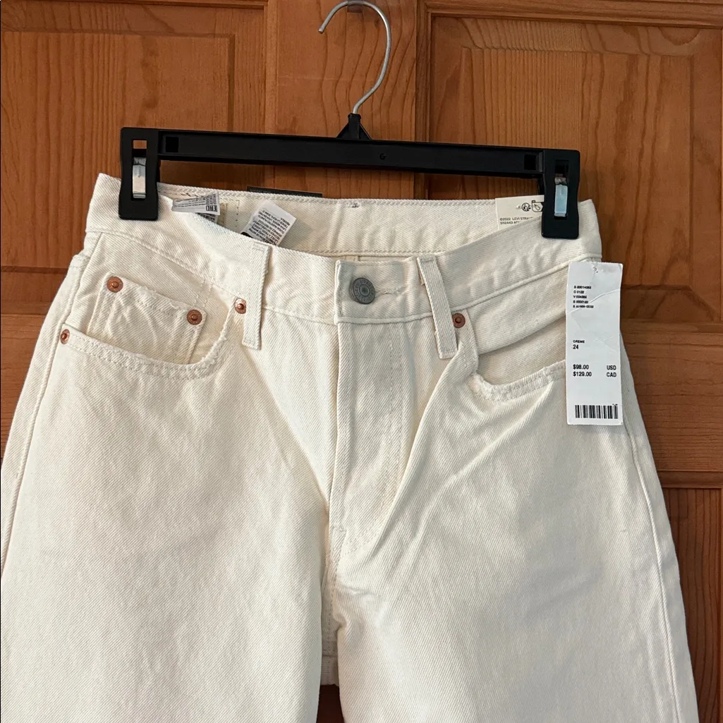 Levi's 501 '90's Size 24x30 Women's Off White Cream Jeans NEW Straight Leg NWT - Image 4