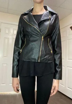 TALL faux Leather Jacket - Image 2