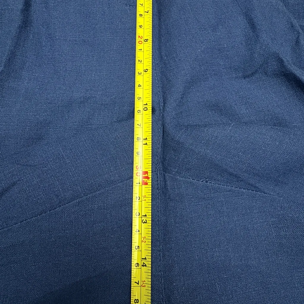 Jones New York Women's Wide linen Leg Pants in Blue - Image 5