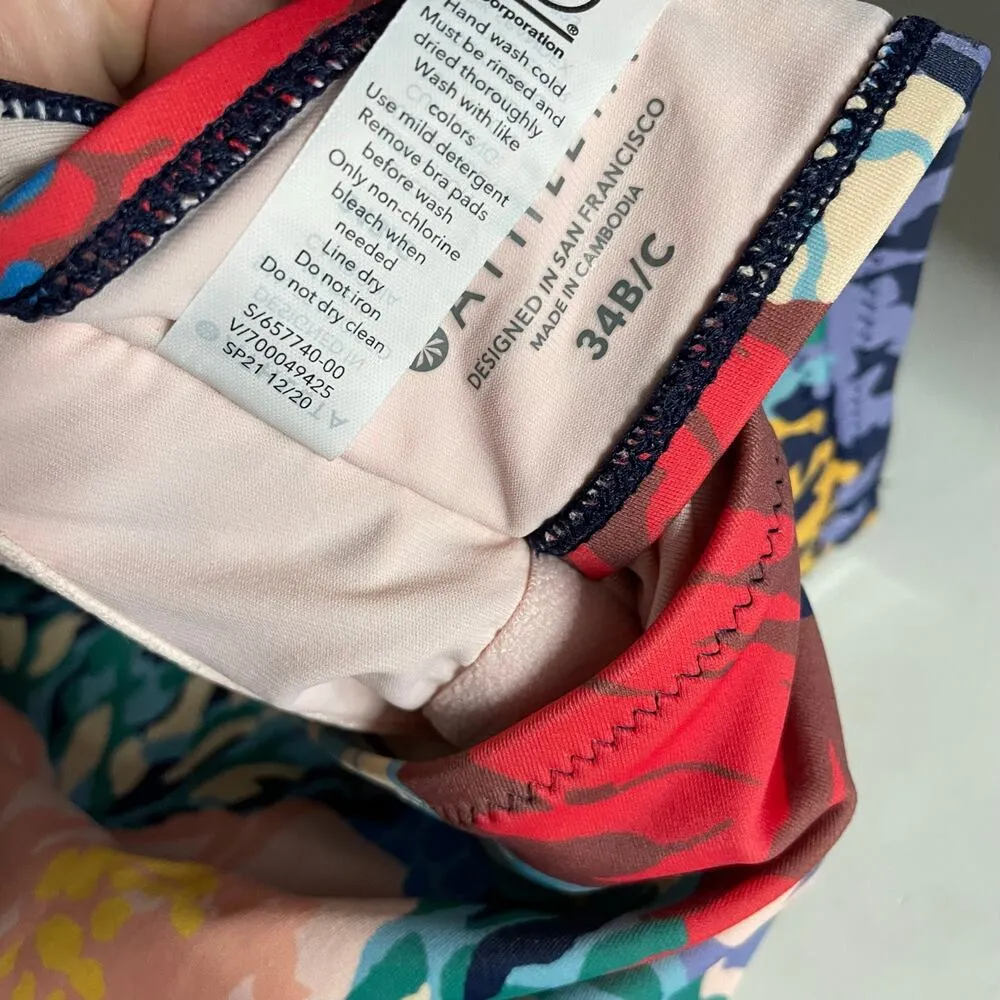 Athleta Square Neck Tankini Top and Bottoms Swimsuit Swim Bora Bora 34 B C S M - Image 16