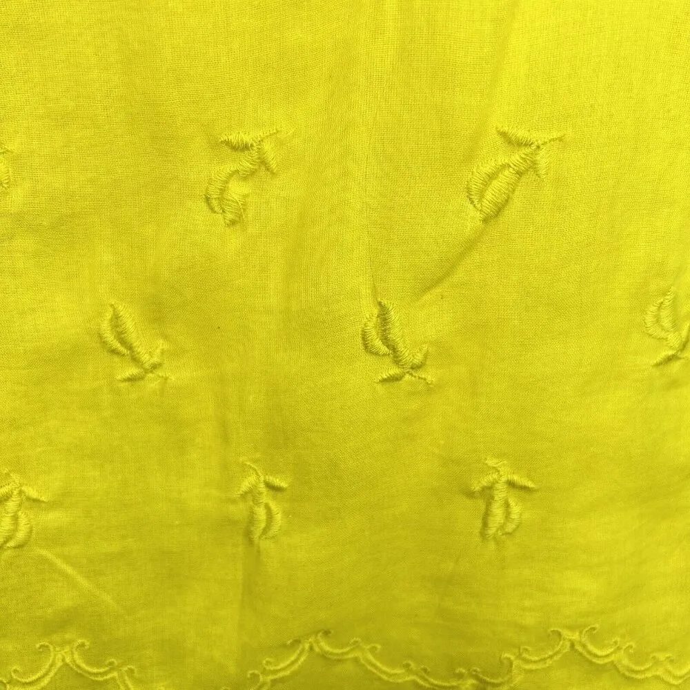 Anthropologie Moulinette Soeurs Vestments Embroidered Yellow Tank Top Size 0 - Image 5