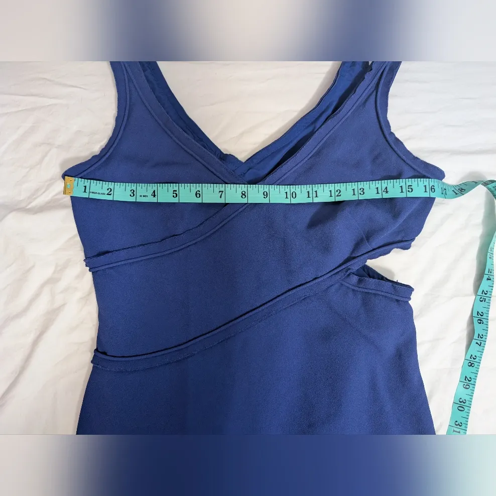 Hugo Boss Runway Edition Demania Cut Out Bodycon Dress W8 Blue - Image 7