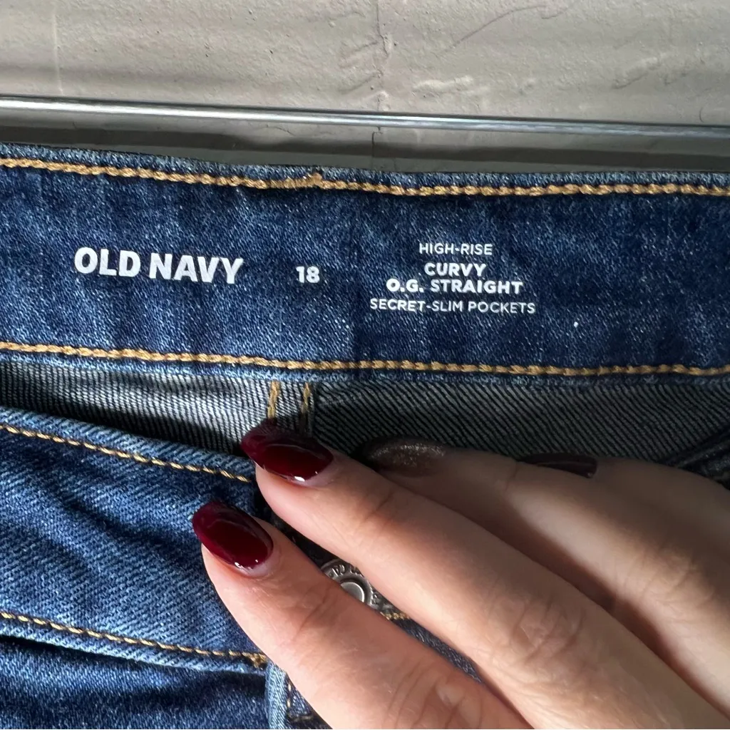 NWT  Lagos High Rise Curvy OG Straight Button Fly Raw Hem Denim Jeans - Image 7