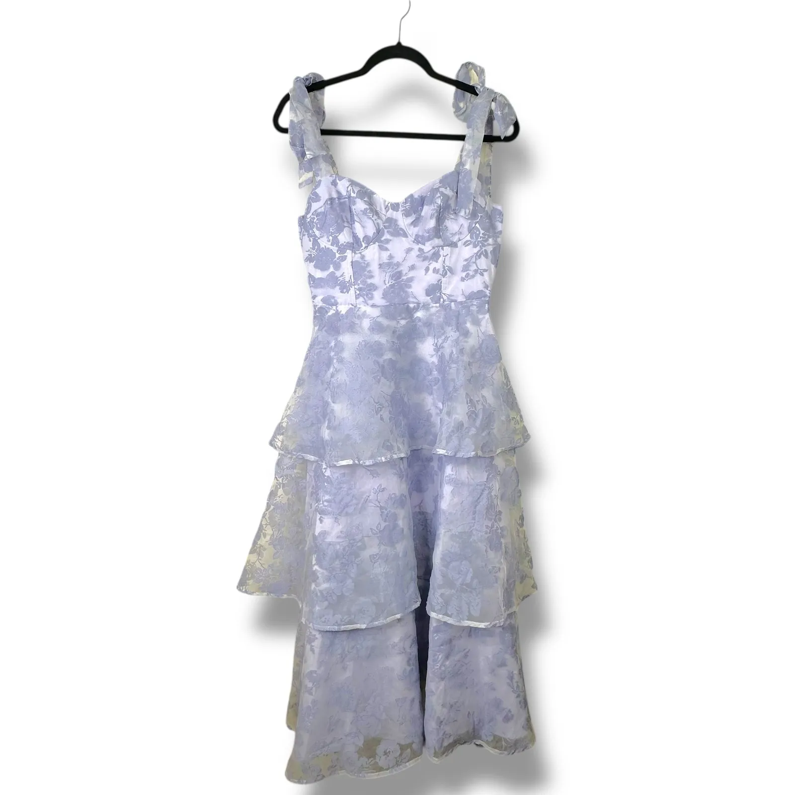 Lulus NWOT Glamorous Sweetie Lavender Burnout Tie - Image 3