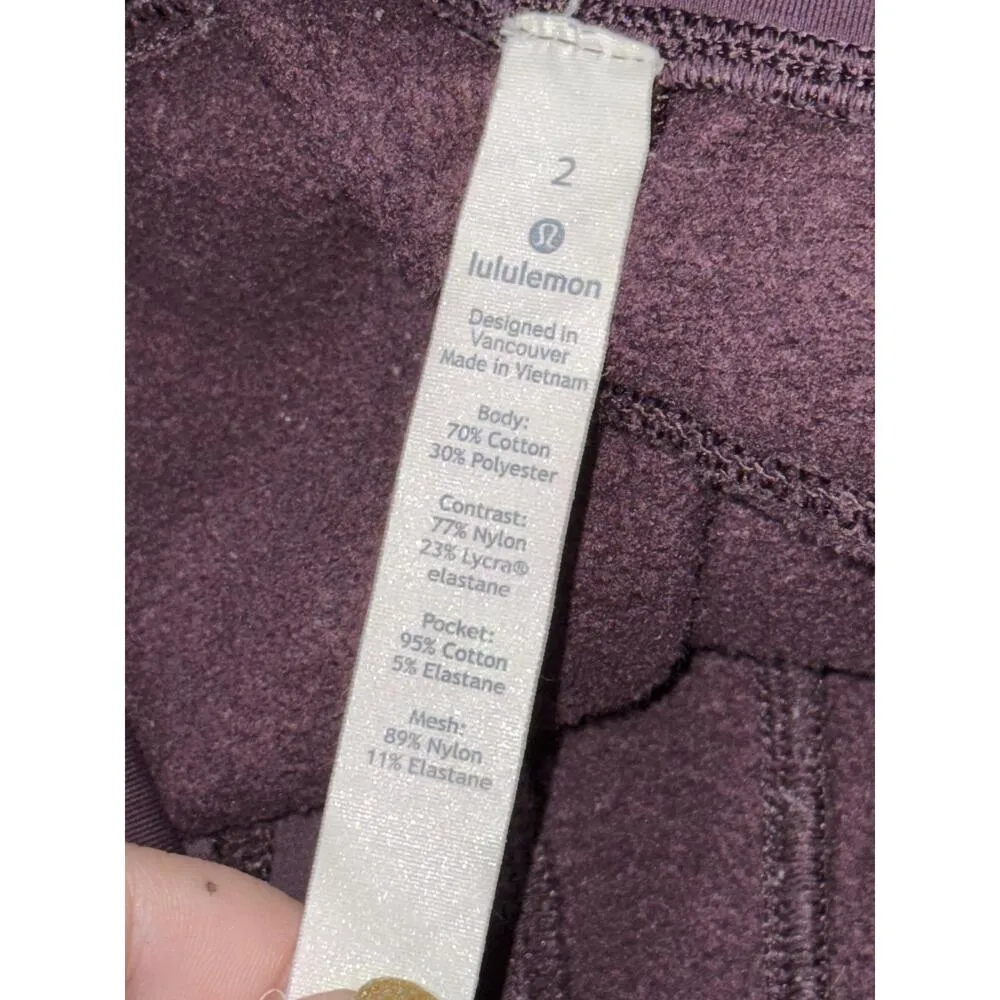 Lululemon Scuba Joggers Purple Drawstring Waist Joggers Pants Womens Size 2 - Image 5