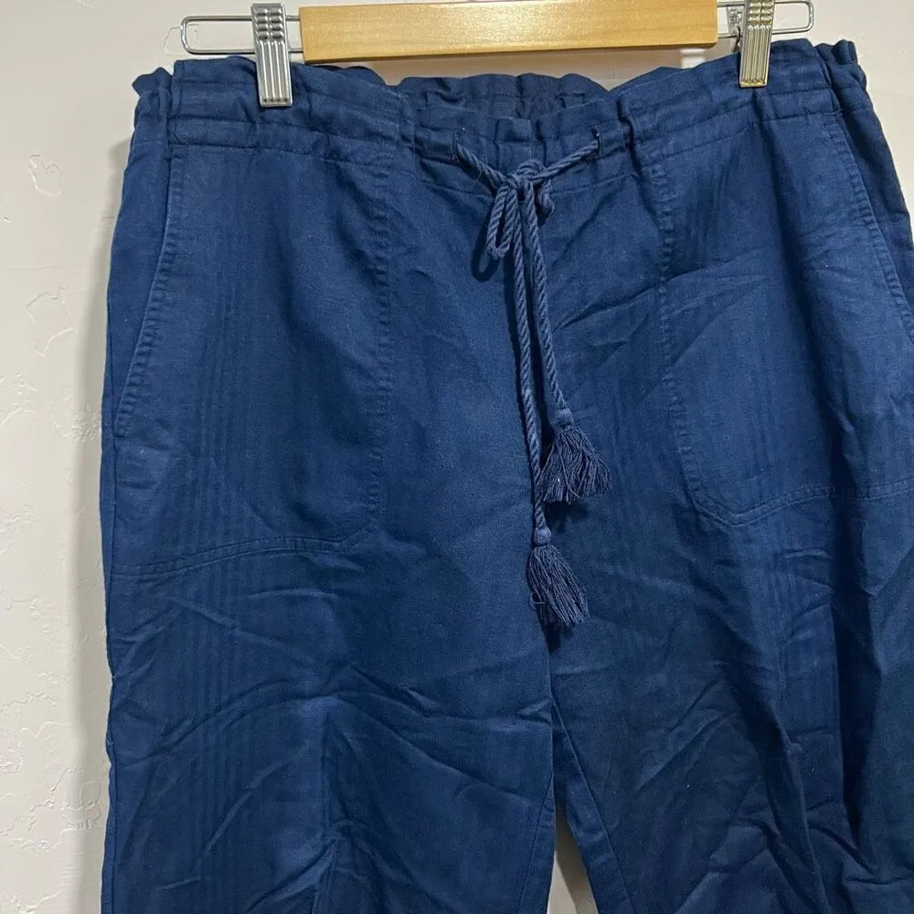 Navy Lauren by Ralph Lauren linen Capri’s - Image 2