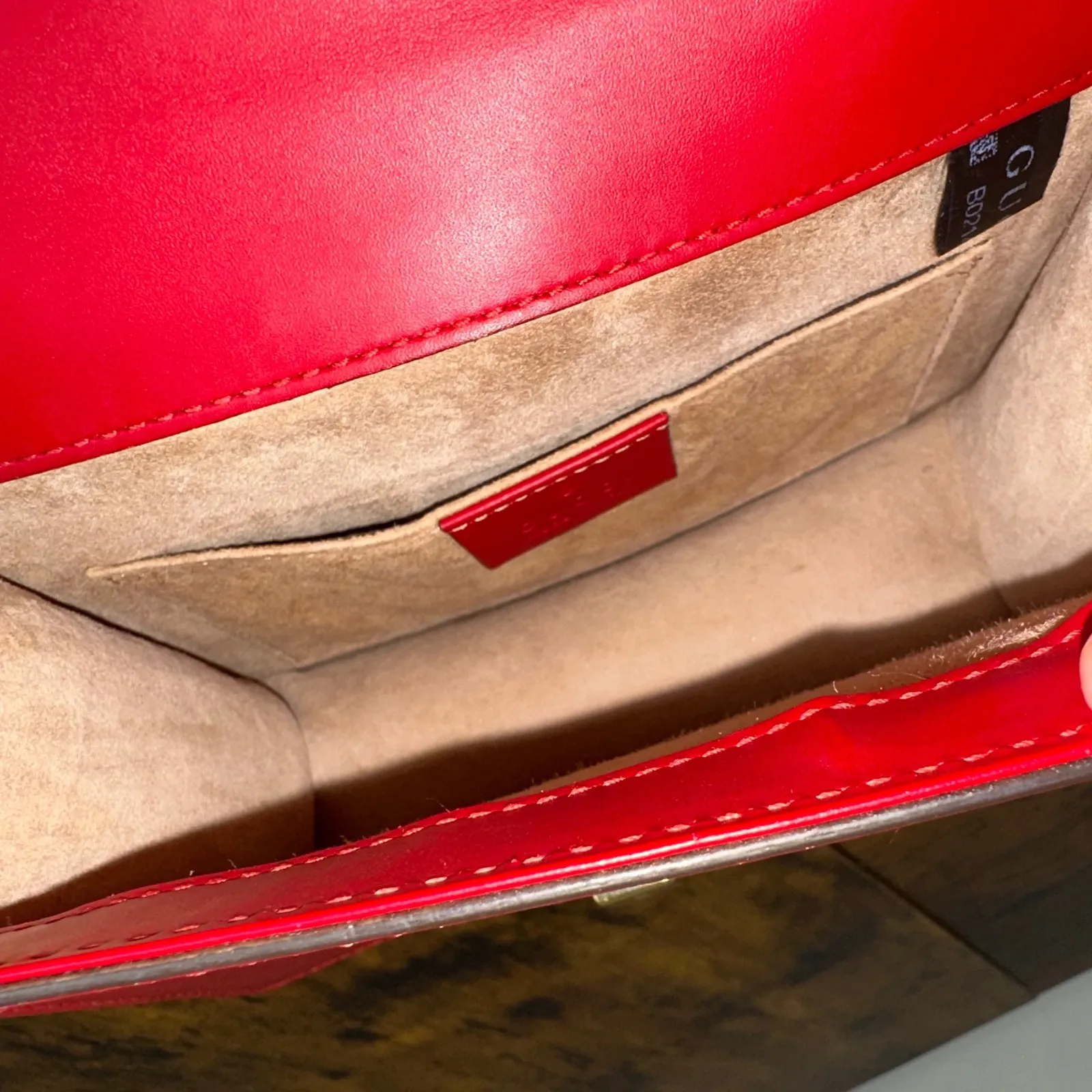 Gucci Sylvie Red Leather Chain Shoulder Bag Mini - Image 4