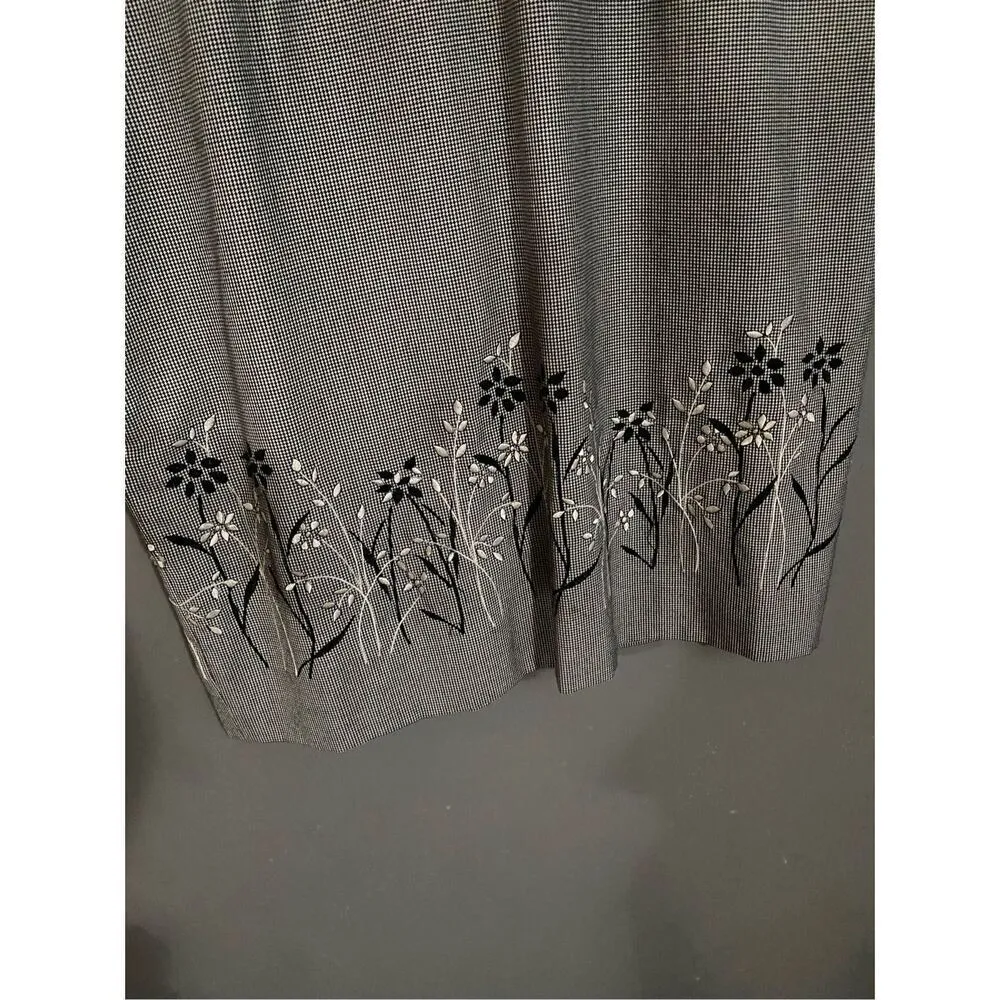 Kasper A.S.L Women's Dress  Short Sleeve Embroidered Flower Design Size 10P - Image 3