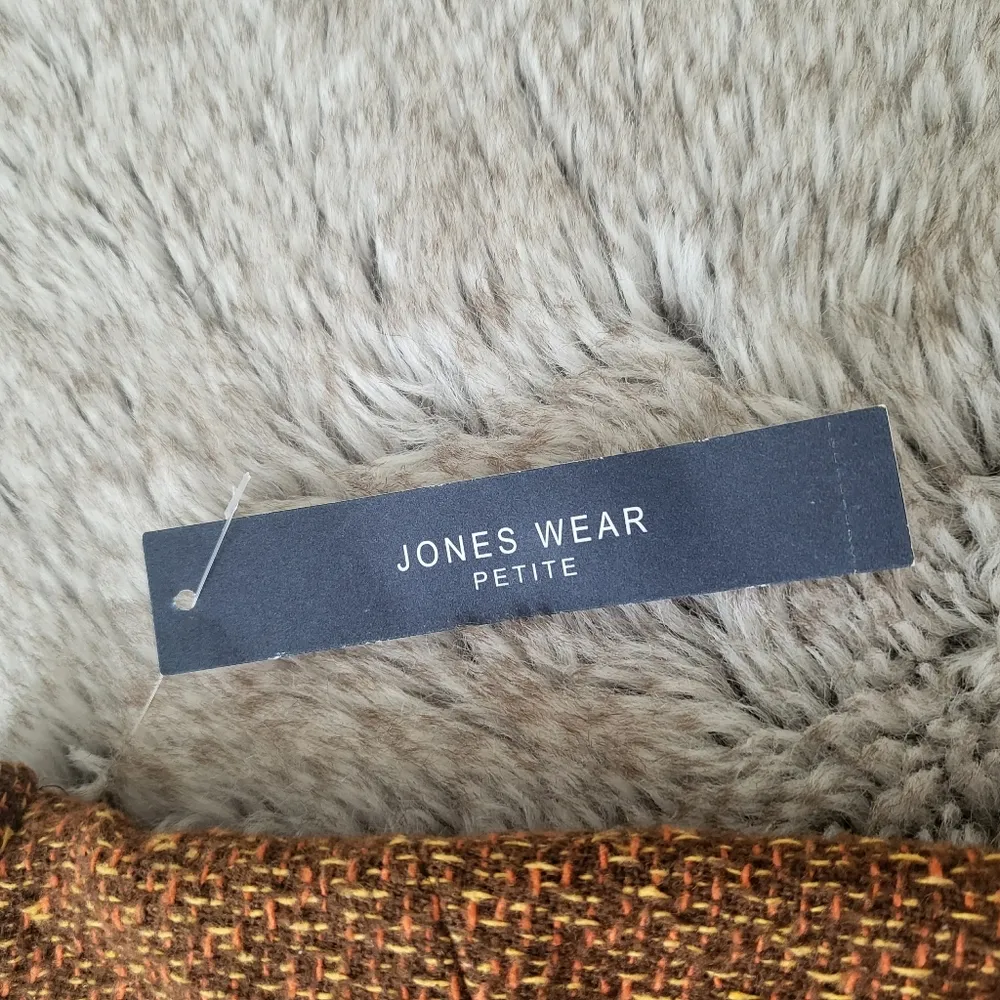 Jones Wear Petite Tweed Raw Rem Kensington Midi Skirt Mocha Size 12 Petite - Image 6