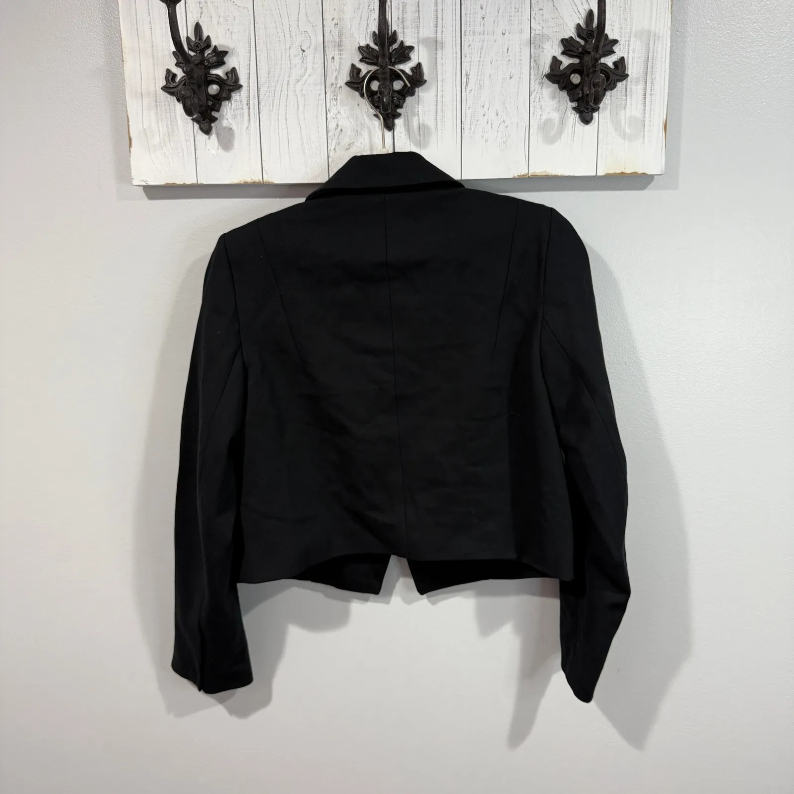 Spanx  Ponte Cropped Blazer Black Gold Button Size Small - Image 4