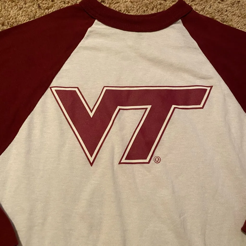 Virginia Tech Hokie Baseball Tee Red - Image 2