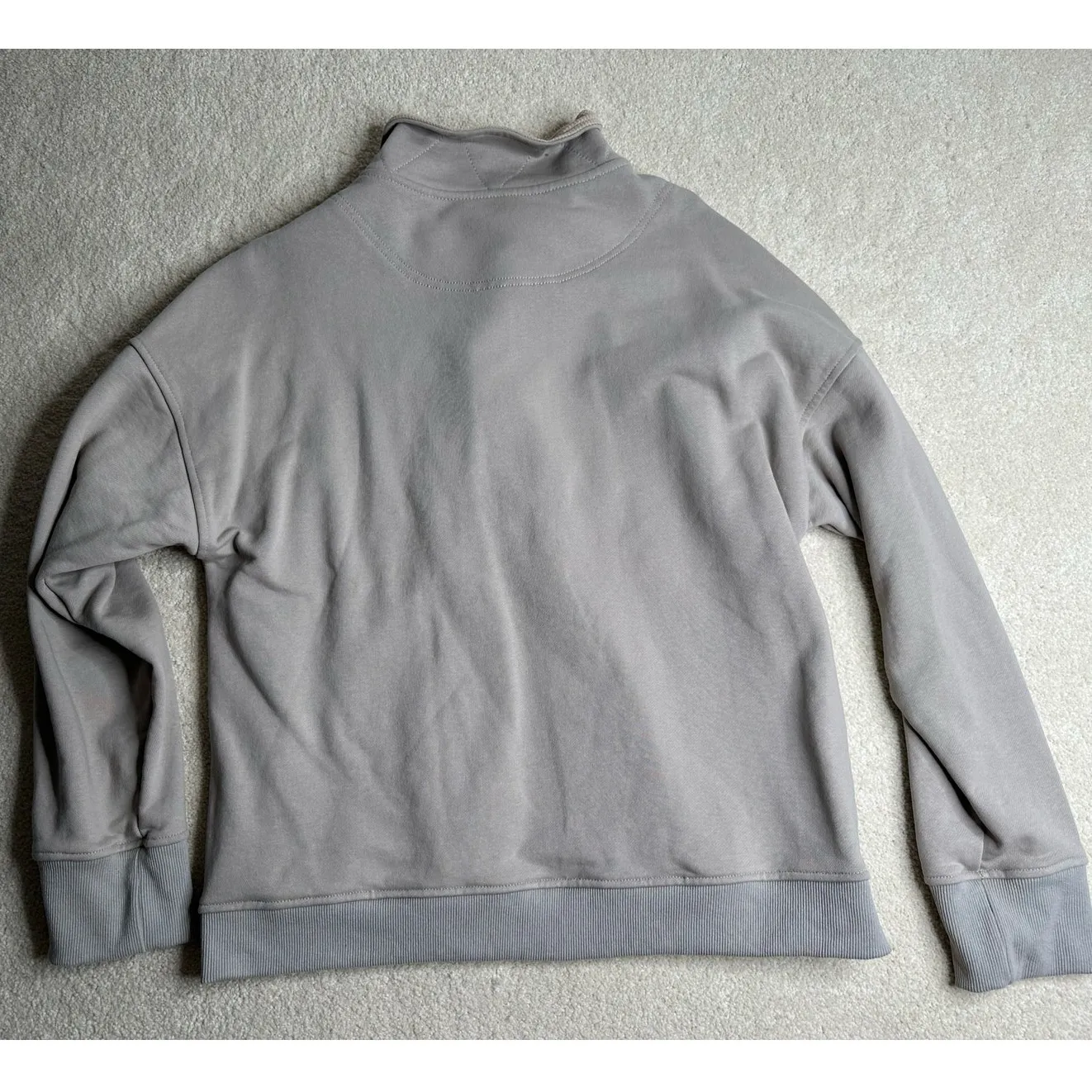 Amazon Taupe Quarter Snap Waffle Sweatshirt - Image 4