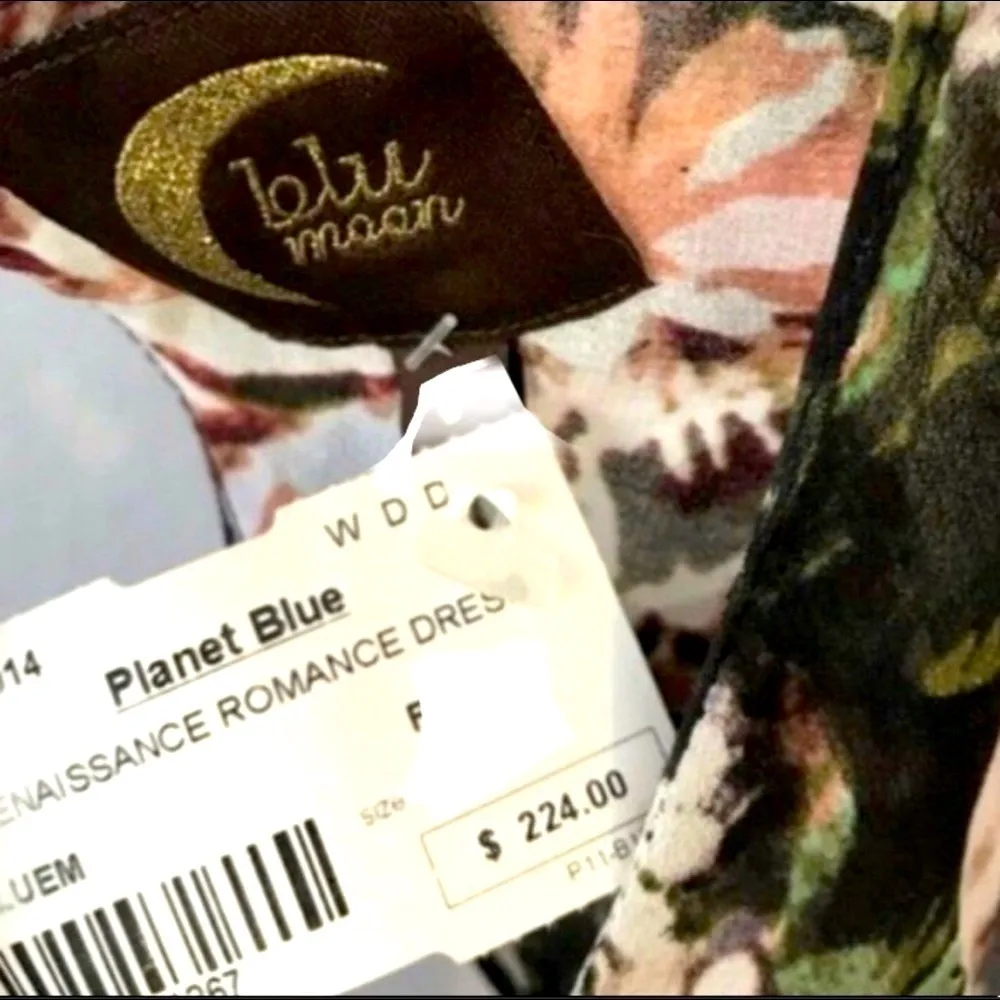 Planet Blue Blu moon renaissance ruffle Floral mini dress XSmall off the back - Image 8