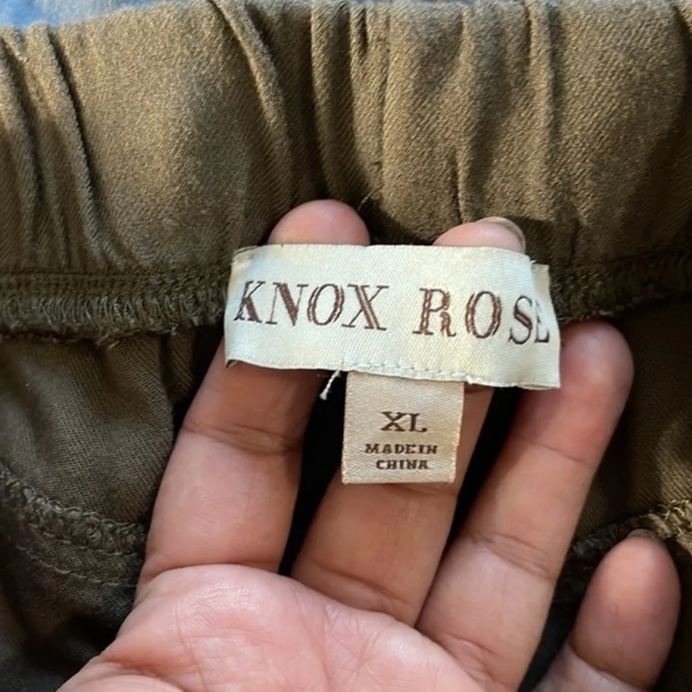 Women's Knox Rose Joggers Pants Olive Army Green Anthro Boho Size XL EUC #1961 - Image 2