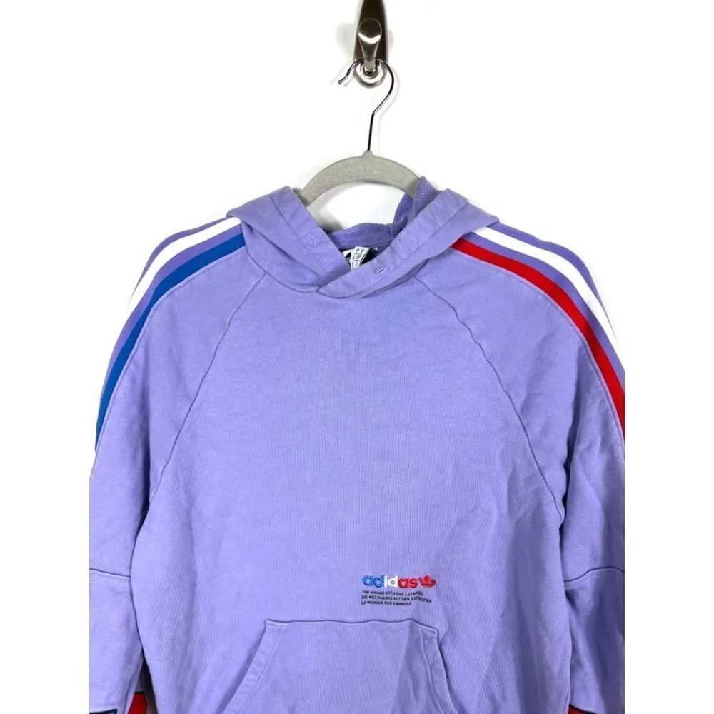 Adidas original embroidered purple tricol hoodie‎ - Image 2