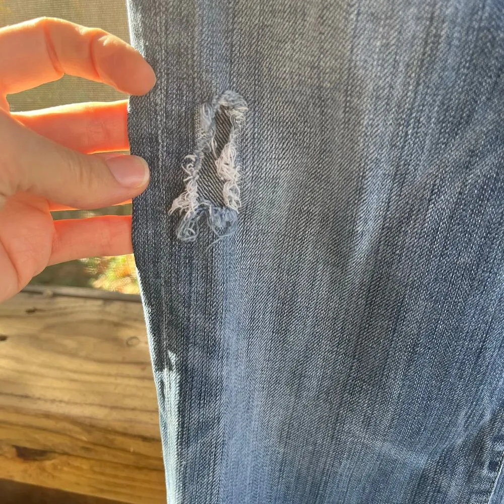 7 For All Mankind Women's Rhinestone Pocket Bootcut Jeans Size 28" - Image 6