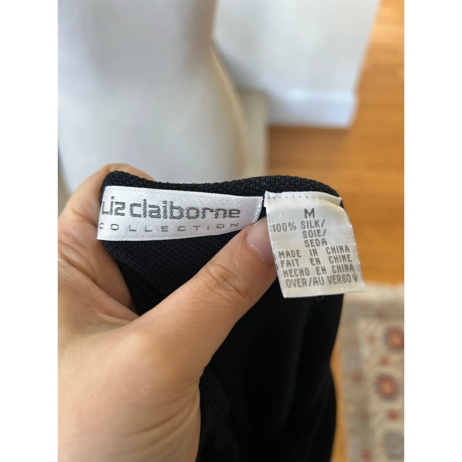 Vintage Y2K Black Silk Mesh Short Sleeve Scoop Neck Midi Shift T-Shirt Dress - Image 4